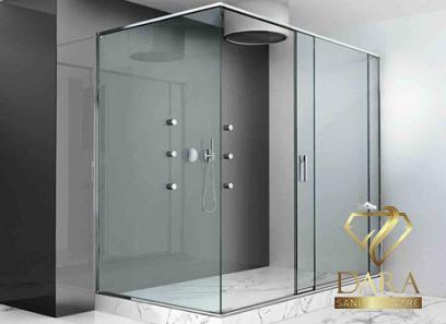 glass shower cabin with complete explanations and familiarization