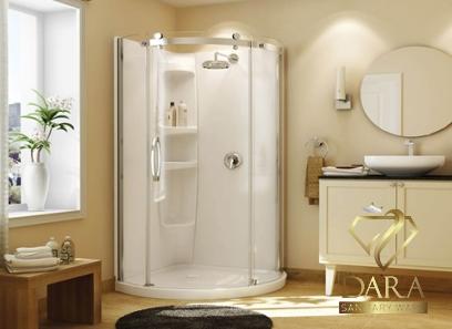 acrylic corner shower with complete explanations and familiarization